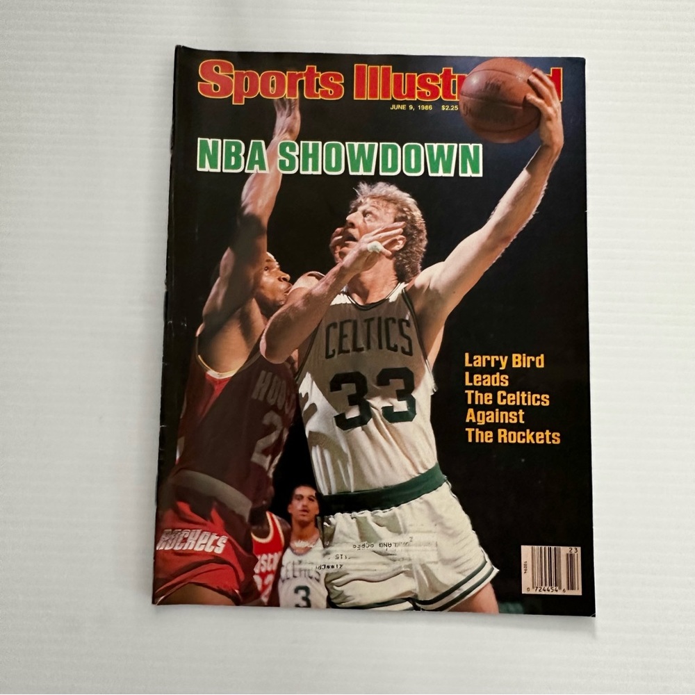 Boston Celtics NBA Showdown Larry Byrd Sports Illustrated Magazine June 9, 1986
